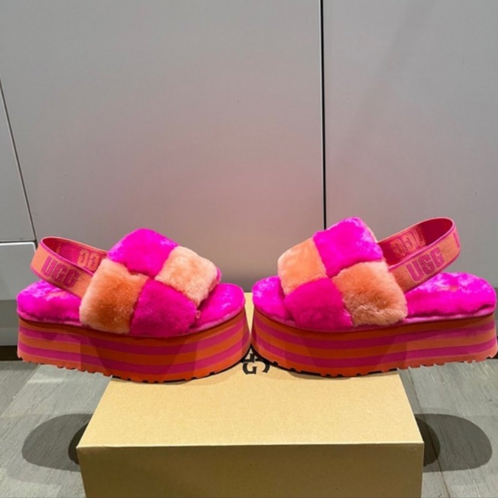 UGG Disco Checker Slide Vibrant Platform Slides - Picture 7 of 16